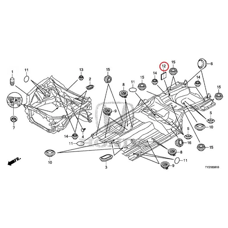 [NEW] JDM HONDA LEGEND HYBRID KC2 2016 Grommets (Front) GENUINE OEM - Image 13