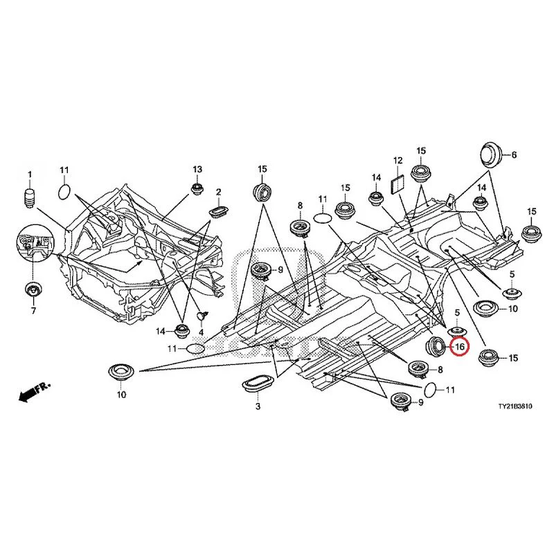 [NEW] JDM HONDA LEGEND HYBRID KC2 2016 Grommets (Front) GENUINE OEM - Image 17