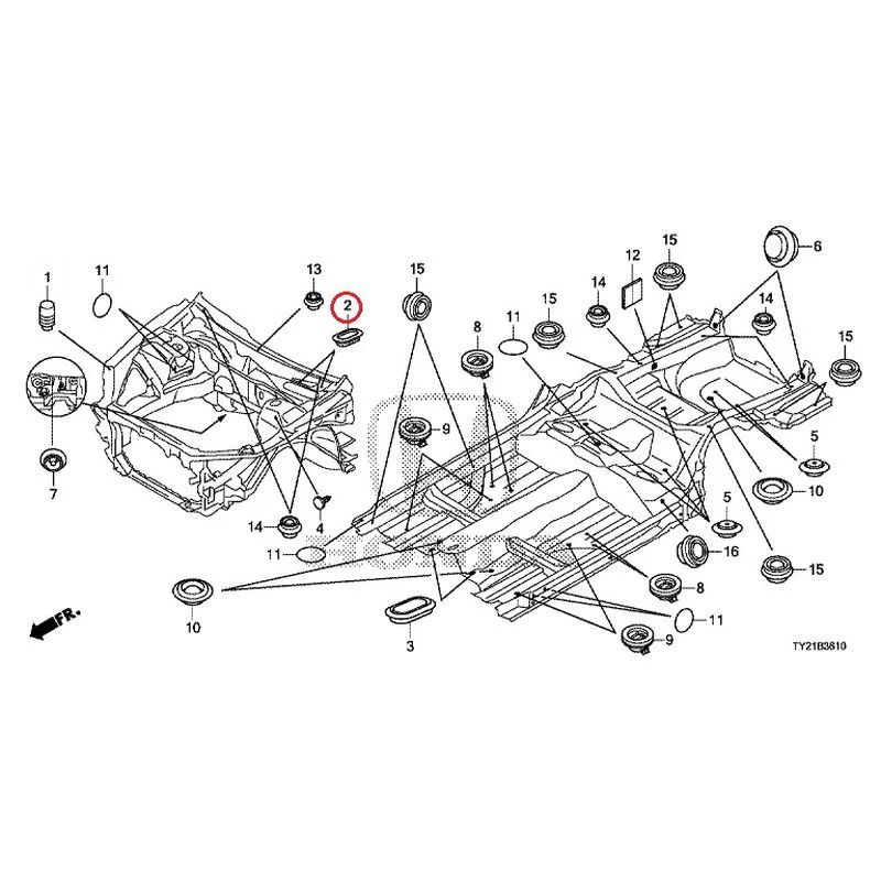 [NEW] JDM HONDA LEGEND HYBRID KC2 2016 Grommets (Front) GENUINE OEM - Image 3