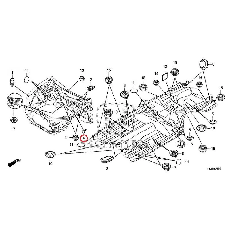 [NEW] JDM HONDA LEGEND HYBRID KC2 2016 Grommets (Front) GENUINE OEM - Image 5