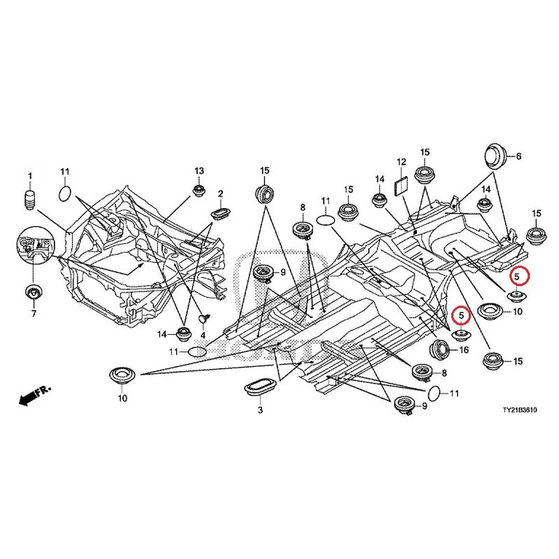 [NEW] JDM HONDA LEGEND HYBRID KC2 2016 Grommets (Front) GENUINE OEM - Image 6