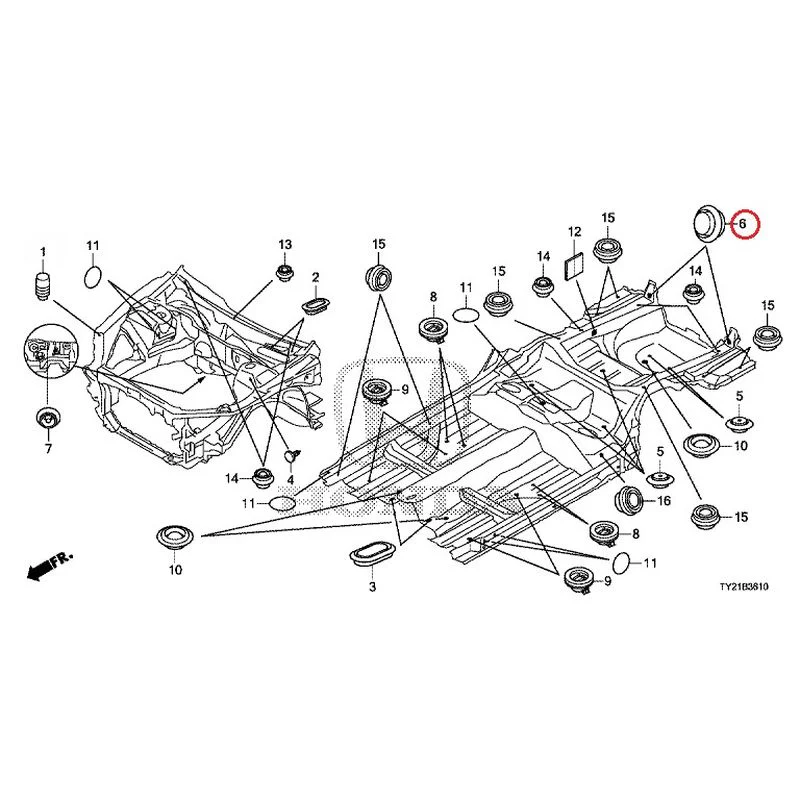 [NEW] JDM HONDA LEGEND HYBRID KC2 2016 Grommets (Front) GENUINE OEM - Image 7