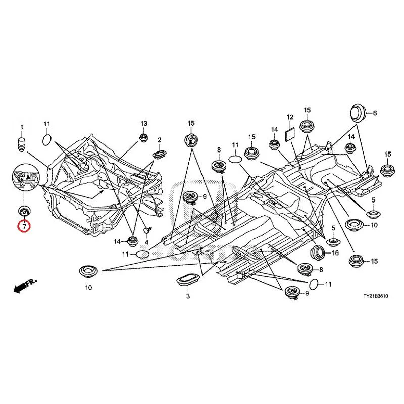 [NEW] JDM HONDA LEGEND HYBRID KC2 2016 Grommets (Front) GENUINE OEM - Image 8