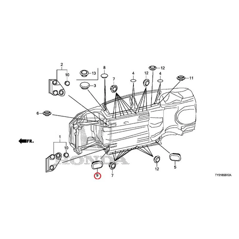 [NEW] JDM HONDA LEGEND HYBRID KC2 2016 Grommet (Lower) GENUINE OEM - Image 10