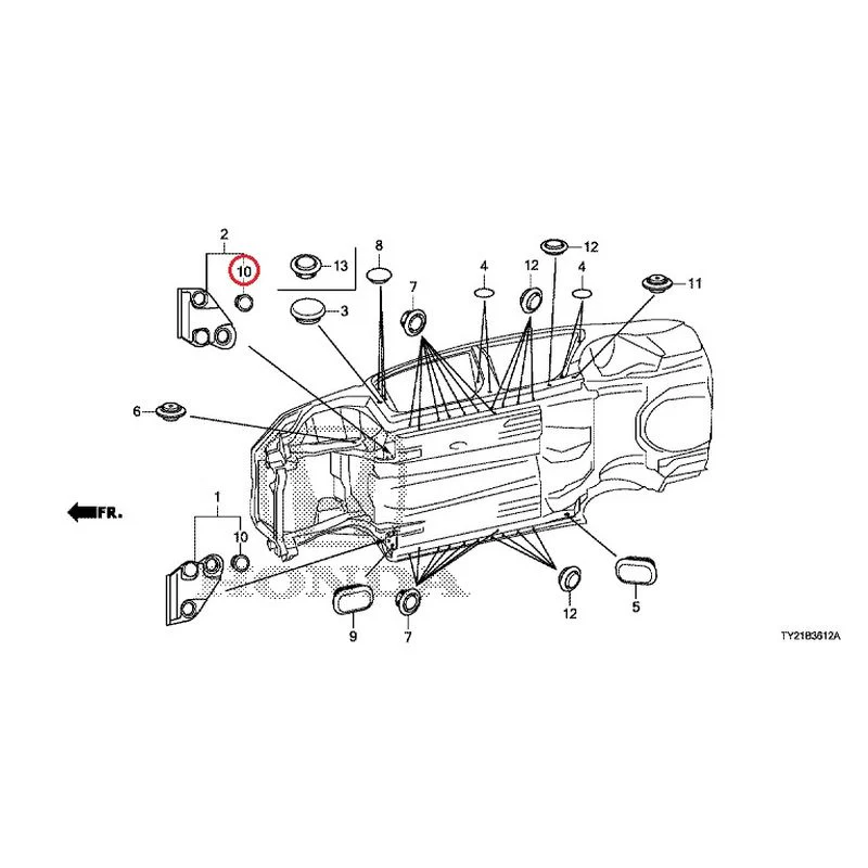 [NEW] JDM HONDA LEGEND HYBRID KC2 2016 Grommet (Lower) GENUINE OEM - Image 11