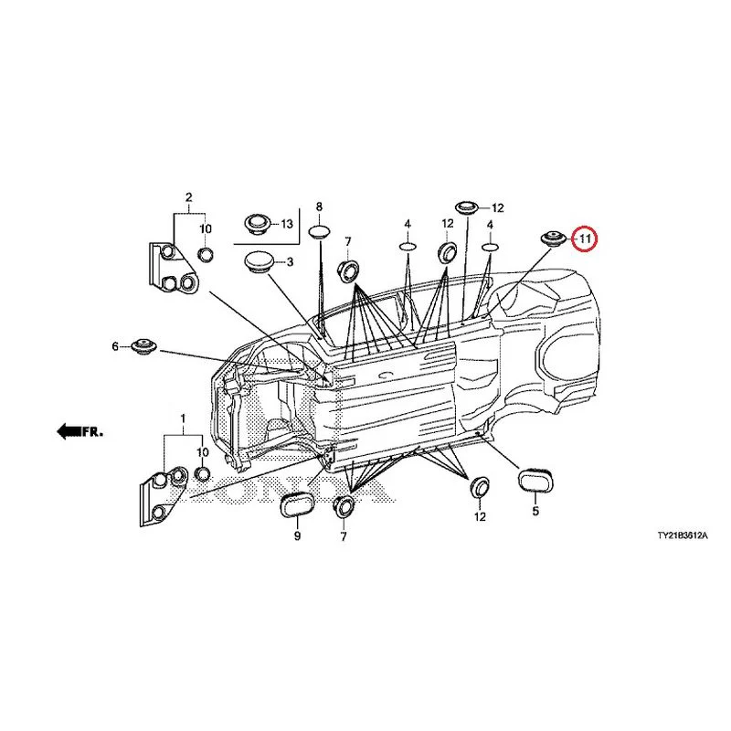 [NEW] JDM HONDA LEGEND HYBRID KC2 2016 Grommet (Lower) GENUINE OEM - Image 12