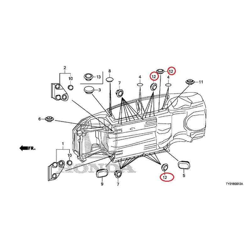 [NEW] JDM HONDA LEGEND HYBRID KC2 2016 Grommet (Lower) GENUINE OEM - Image 13