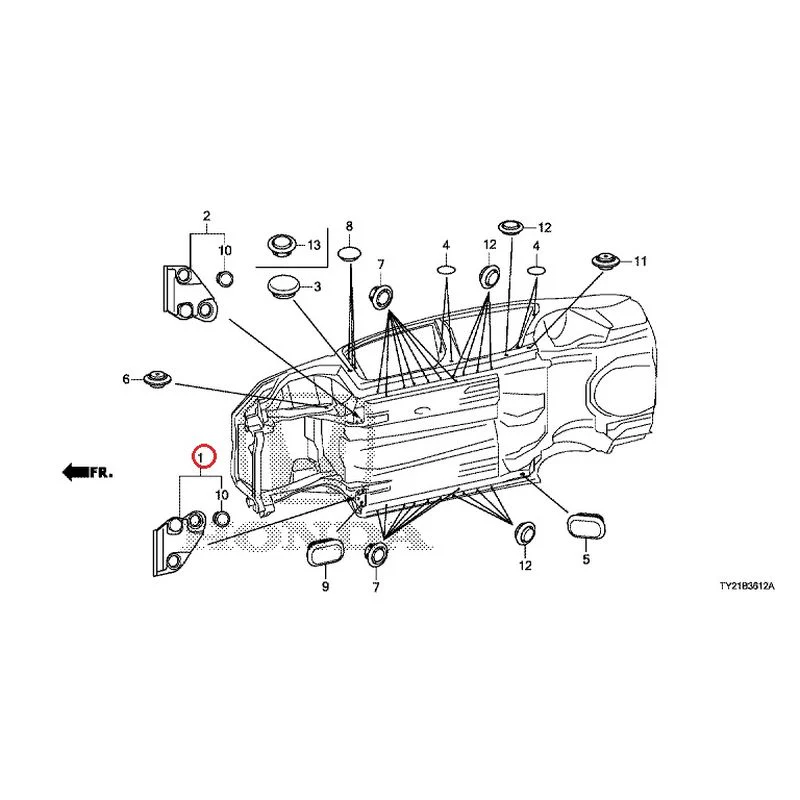 [NEW] JDM HONDA LEGEND HYBRID KC2 2016 Grommet (Lower) GENUINE OEM - Image 2