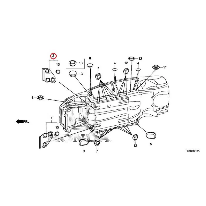 [NEW] JDM HONDA LEGEND HYBRID KC2 2016 Grommet (Lower) GENUINE OEM - Image 3
