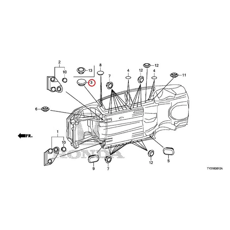 [NEW] JDM HONDA LEGEND HYBRID KC2 2016 Grommet (Lower) GENUINE OEM - Image 4