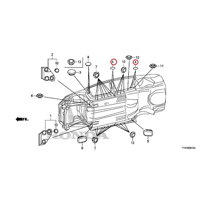 [NEW] JDM HONDA LEGEND HYBRID KC2 2016 Grommet (Lower) GENUINE OEM - Image 5