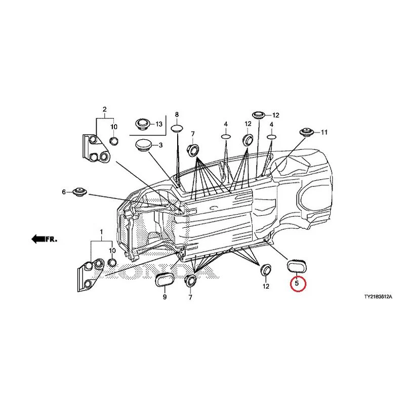 [NEW] JDM HONDA LEGEND HYBRID KC2 2016 Grommet (Lower) GENUINE OEM - Image 6