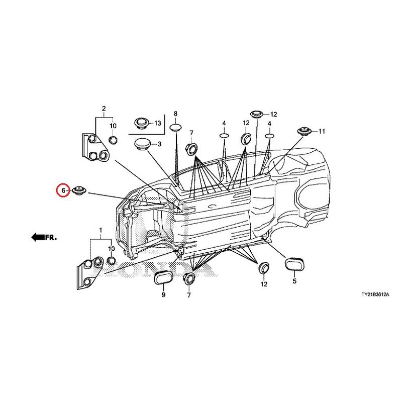 [NEW] JDM HONDA LEGEND HYBRID KC2 2016 Grommet (Lower) GENUINE OEM - Image 7
