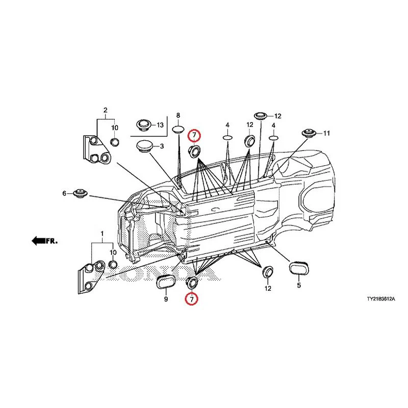[NEW] JDM HONDA LEGEND HYBRID KC2 2016 Grommet (Lower) GENUINE OEM - Image 8