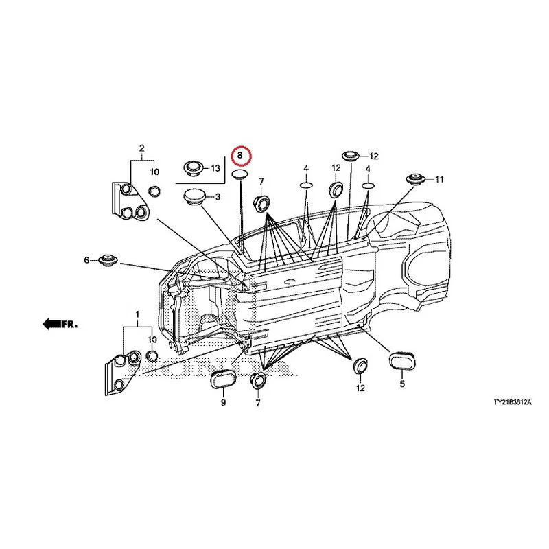 [NEW] JDM HONDA LEGEND HYBRID KC2 2016 Grommet (Lower) GENUINE OEM - Image 9