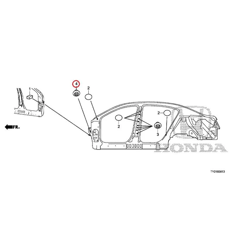 [NEW] JDM HONDA LEGEND HYBRID KC2 2016 Grommets (Side) GENUINE OEM - Image 4