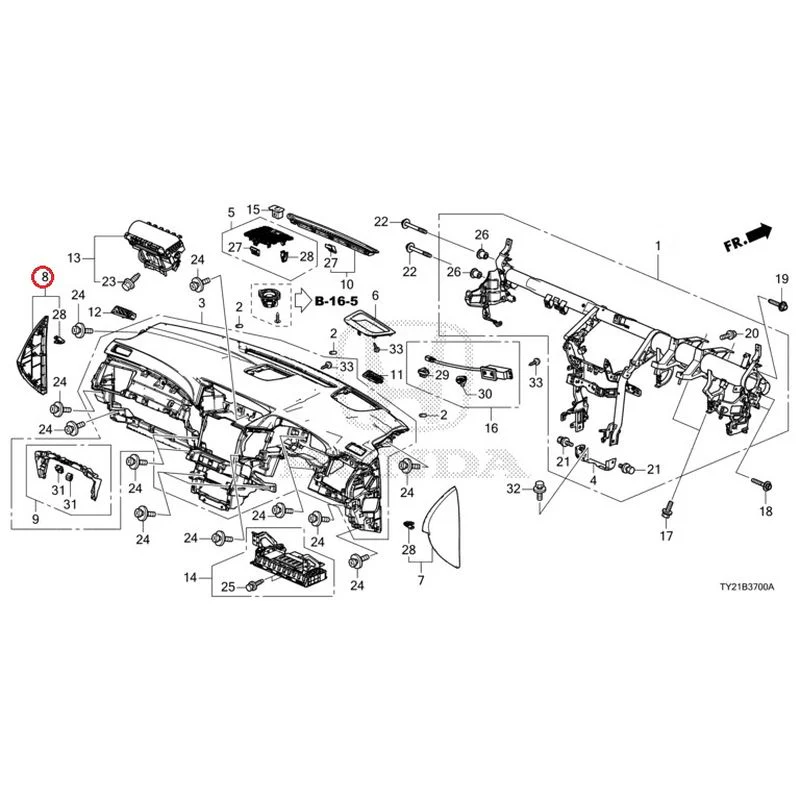 [NEW] JDM HONDA LEGEND HYBRID KC2 2016 Instrument panel GENUINE OEM - Image 11