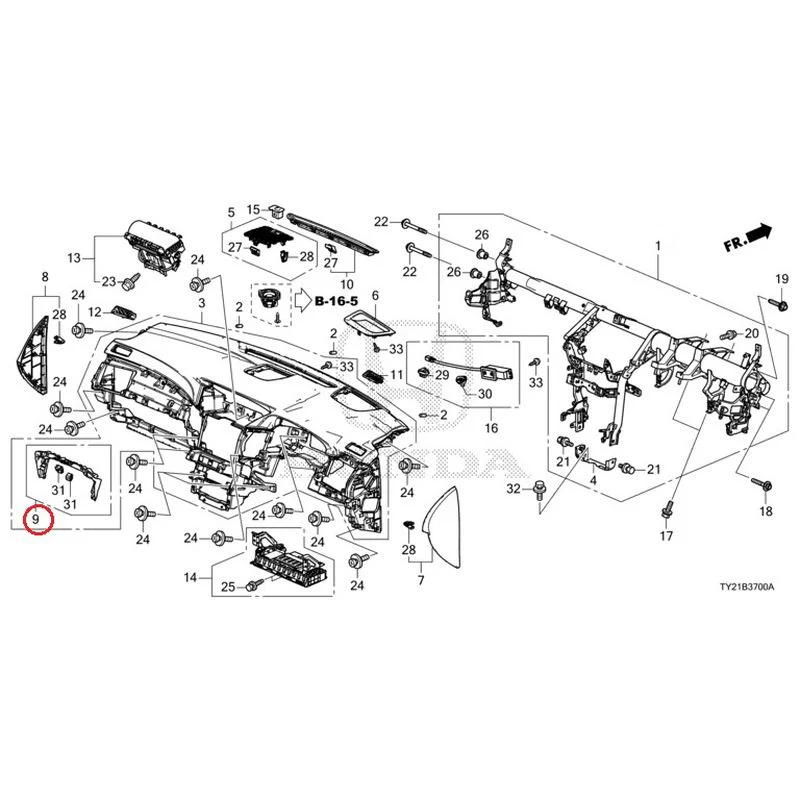 [NEW] JDM HONDA LEGEND HYBRID KC2 2016 Instrument panel GENUINE OEM - Image 12