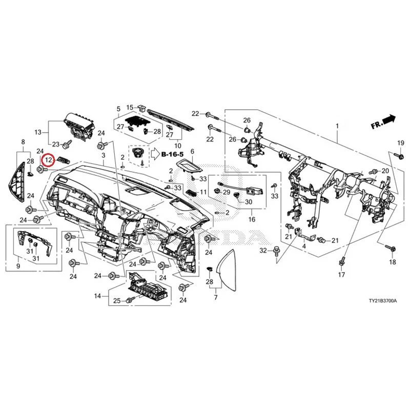 [NEW] JDM HONDA LEGEND HYBRID KC2 2016 Instrument panel GENUINE OEM - Image 15