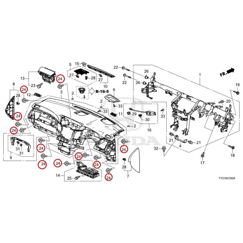 [NEW] JDM HONDA LEGEND HYBRID KC2 2016 Instrument panel GENUINE OEM - Image 28