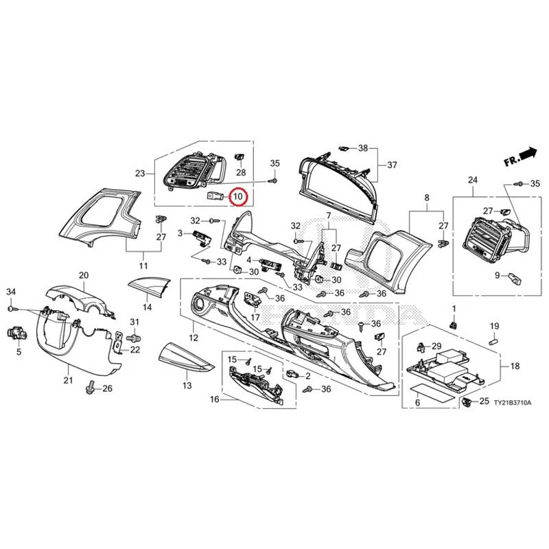 [NEW] JDM HONDA LEGEND HYBRID KC2 2016 Instrument panel garnish (driver side) GENUINE OEM - Image 13
