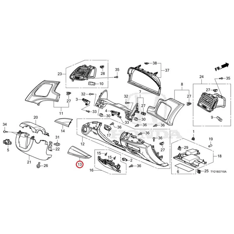 [NEW] JDM HONDA LEGEND HYBRID KC2 2016 Instrument panel garnish (driver side) GENUINE OEM - Image 19