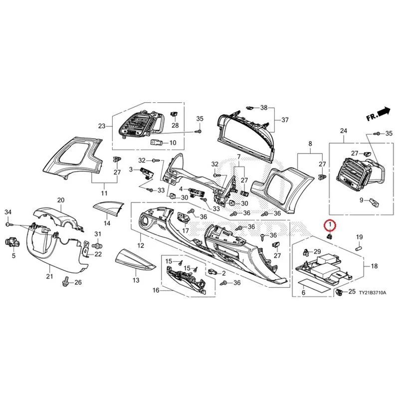 [NEW] JDM HONDA LEGEND HYBRID KC2 2016 Instrument panel garnish (driver side) GENUINE OEM - Image 2