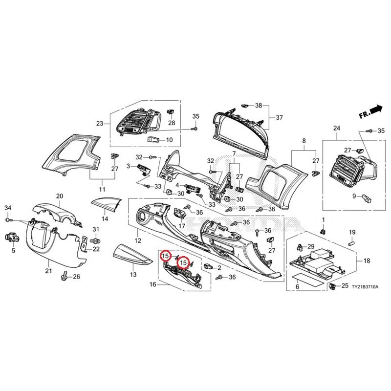 [NEW] JDM HONDA LEGEND HYBRID KC2 2016 Instrument panel garnish (driver side) GENUINE OEM - Image 21