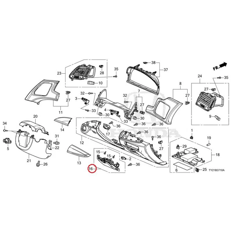 [NEW] JDM HONDA LEGEND HYBRID KC2 2016 Instrument panel garnish (driver side) GENUINE OEM - Image 22