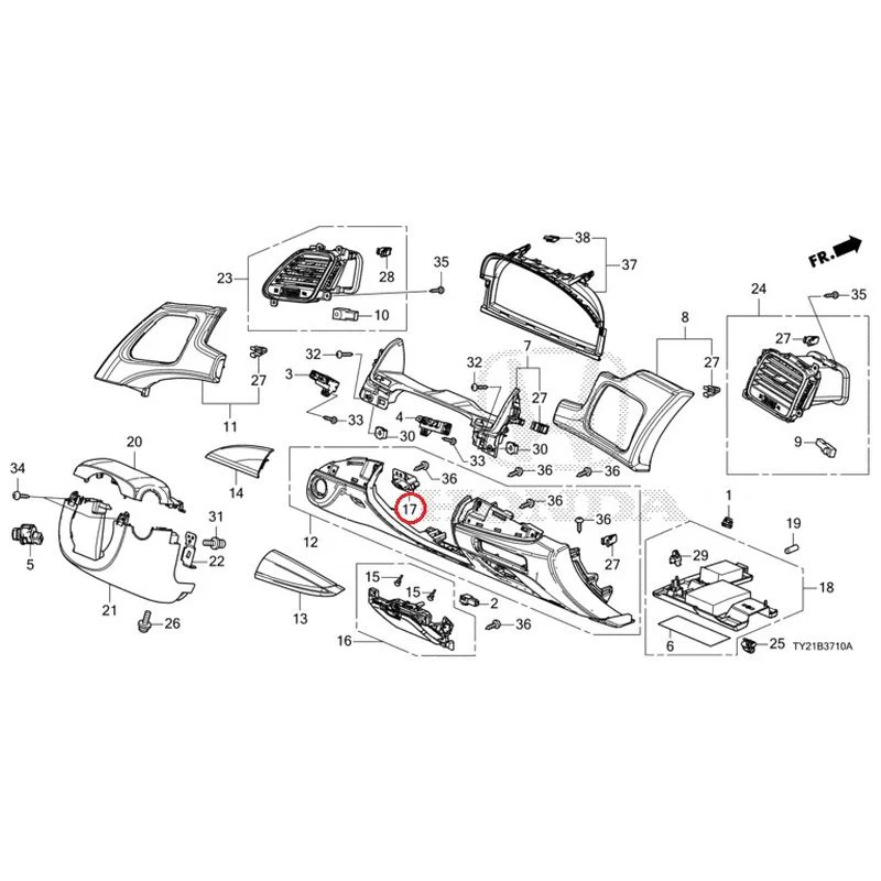 [NEW] JDM HONDA LEGEND HYBRID KC2 2016 Instrument panel garnish (driver side) GENUINE OEM - Image 25