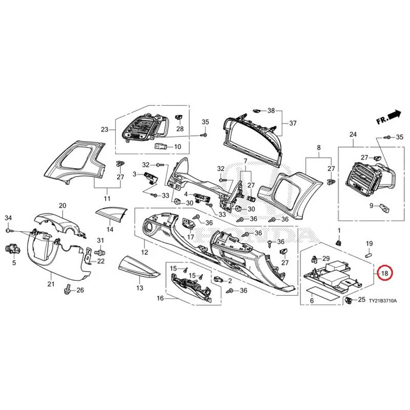 [NEW] JDM HONDA LEGEND HYBRID KC2 2016 Instrument panel garnish (driver side) GENUINE OEM - Image 26