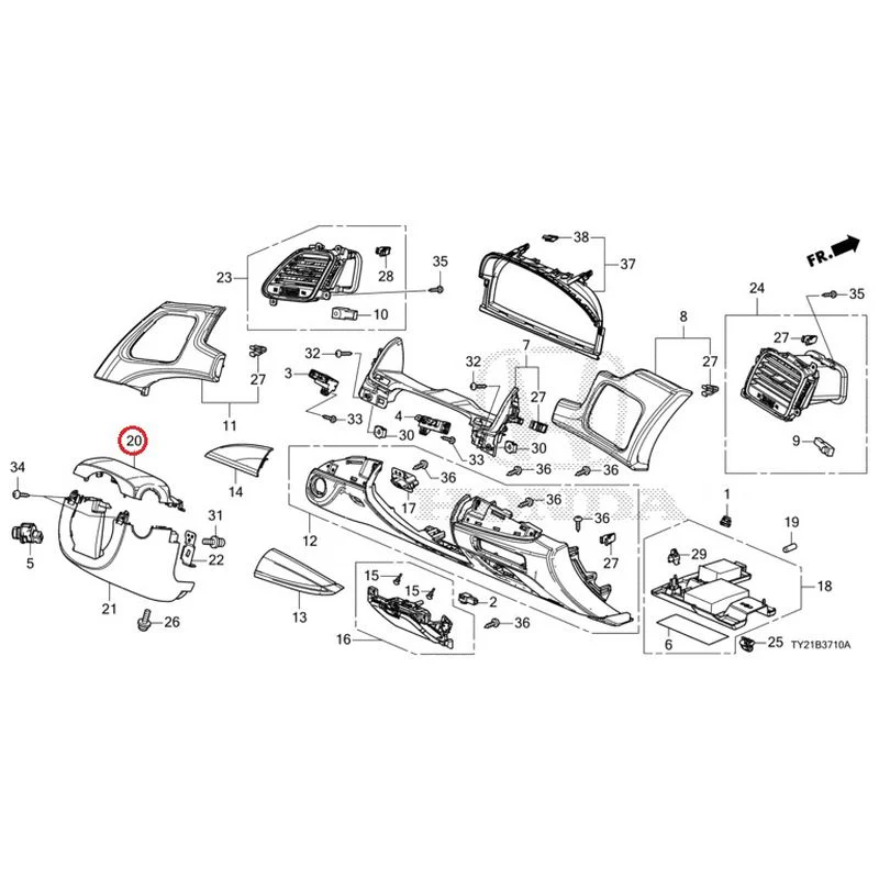 [NEW] JDM HONDA LEGEND HYBRID KC2 2016 Instrument panel garnish (driver side) GENUINE OEM - Image 28