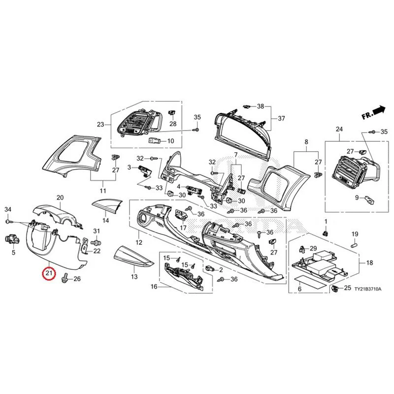 [NEW] JDM HONDA LEGEND HYBRID KC2 2016 Instrument panel garnish (driver side) GENUINE OEM - Image 29