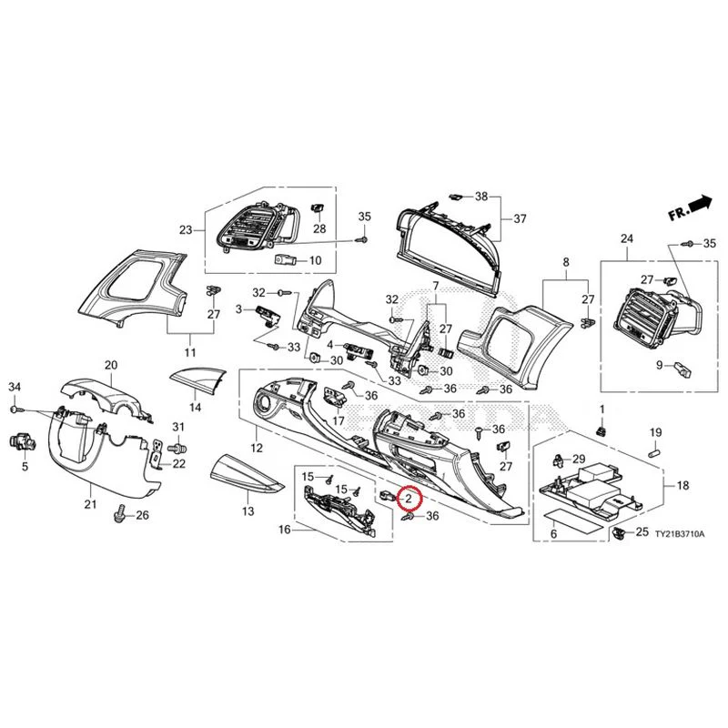 [NEW] JDM HONDA LEGEND HYBRID KC2 2016 Instrument panel garnish (driver side) GENUINE OEM - Image 3