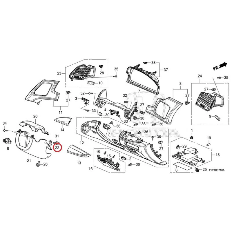 [NEW] JDM HONDA LEGEND HYBRID KC2 2016 Instrument panel garnish (driver side) GENUINE OEM - Image 30