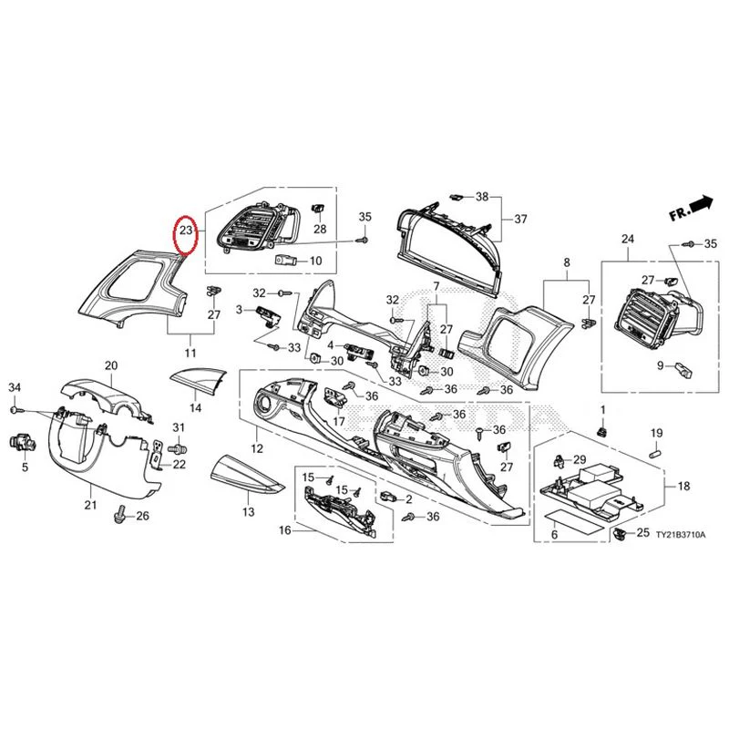 [NEW] JDM HONDA LEGEND HYBRID KC2 2016 Instrument panel garnish (driver side) GENUINE OEM - Image 31