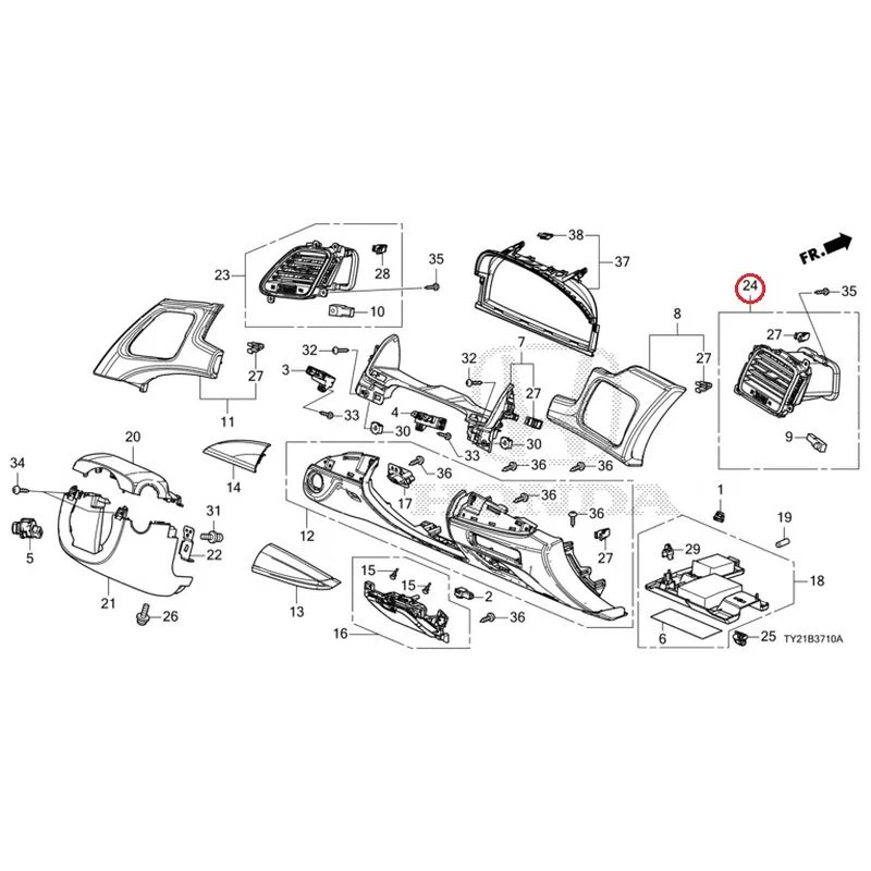 [NEW] JDM HONDA LEGEND HYBRID KC2 2016 Instrument panel garnish (driver side) GENUINE OEM - Image 32