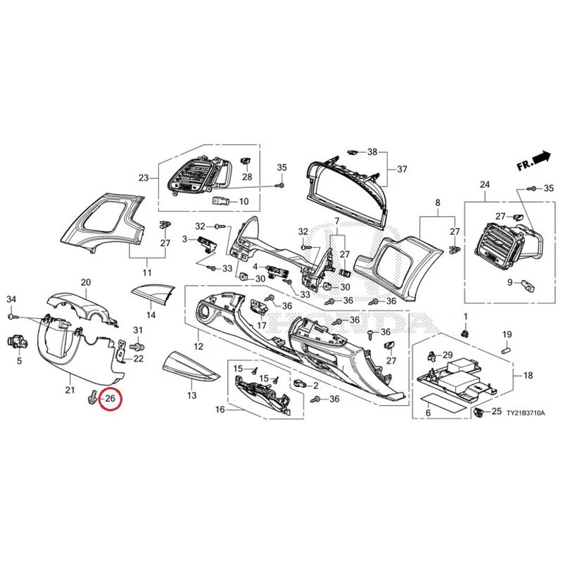 [NEW] JDM HONDA LEGEND HYBRID KC2 2016 Instrument panel garnish (driver side) GENUINE OEM - Image 35