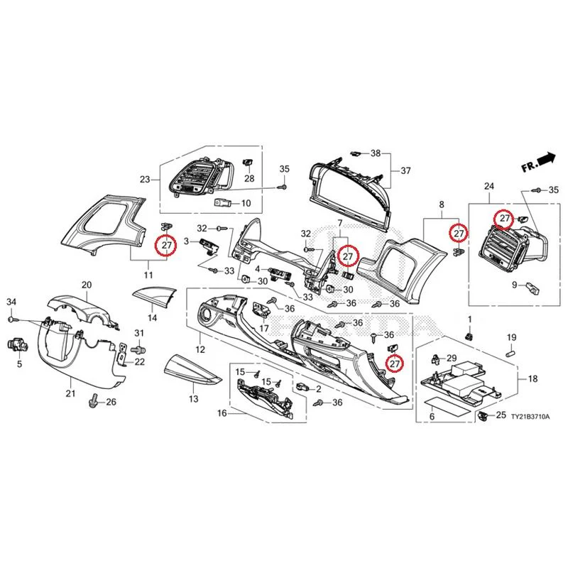 [NEW] JDM HONDA LEGEND HYBRID KC2 2016 Instrument panel garnish (driver side) GENUINE OEM - Image 36