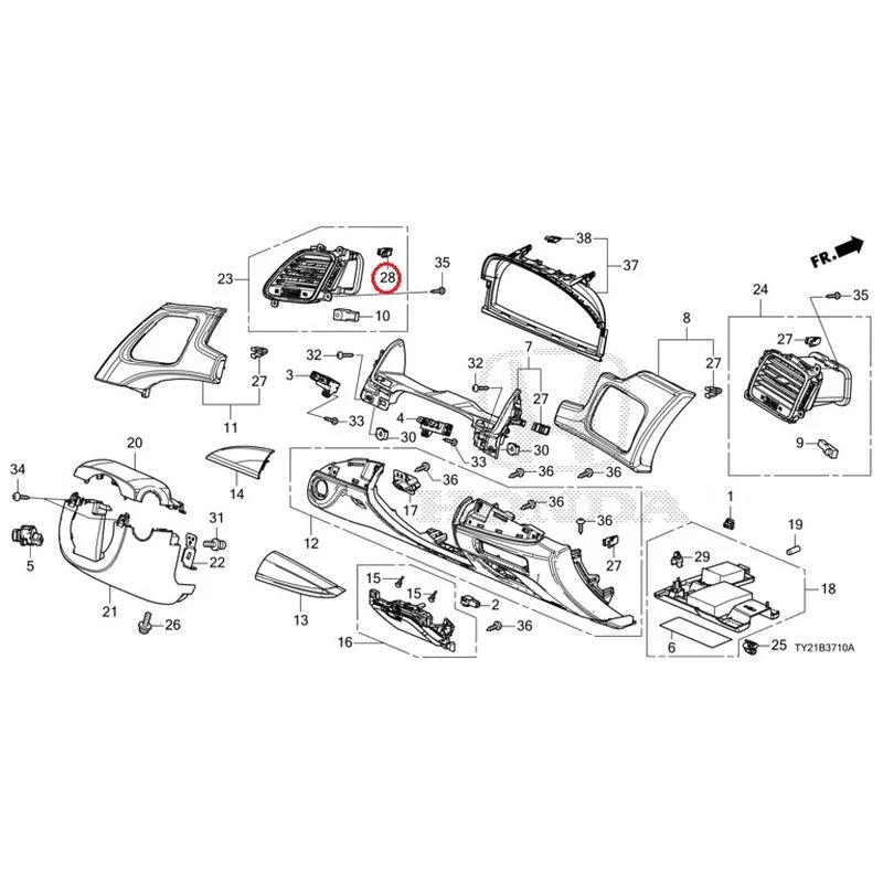 [NEW] JDM HONDA LEGEND HYBRID KC2 2016 Instrument panel garnish (driver side) GENUINE OEM - Image 37