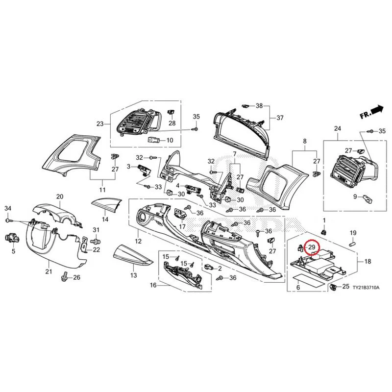 [NEW] JDM HONDA LEGEND HYBRID KC2 2016 Instrument panel garnish (driver side) GENUINE OEM - Image 38