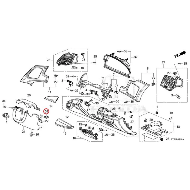[NEW] JDM HONDA LEGEND HYBRID KC2 2016 Instrument panel garnish (driver side) GENUINE OEM - Image 40
