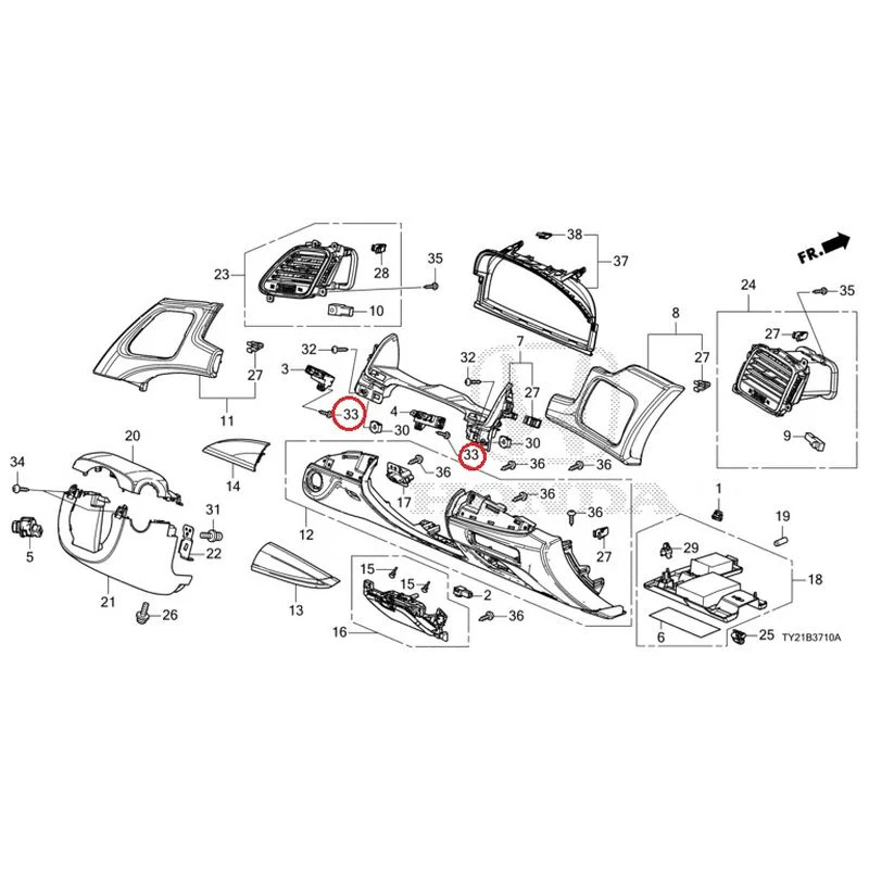 [NEW] JDM HONDA LEGEND HYBRID KC2 2016 Instrument panel garnish (driver side) GENUINE OEM - Image 42