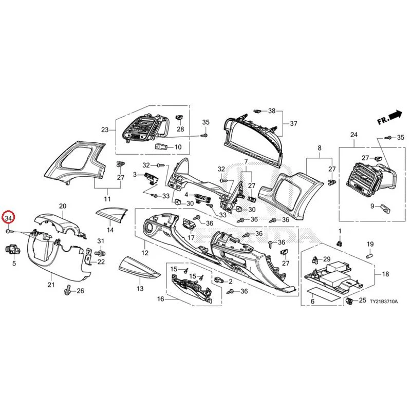 [NEW] JDM HONDA LEGEND HYBRID KC2 2016 Instrument panel garnish (driver side) GENUINE OEM - Image 43