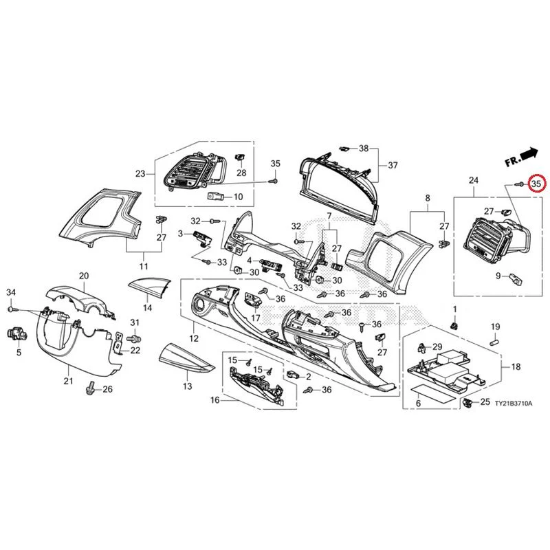 [NEW] JDM HONDA LEGEND HYBRID KC2 2016 Instrument panel garnish (driver side) GENUINE OEM - Image 44