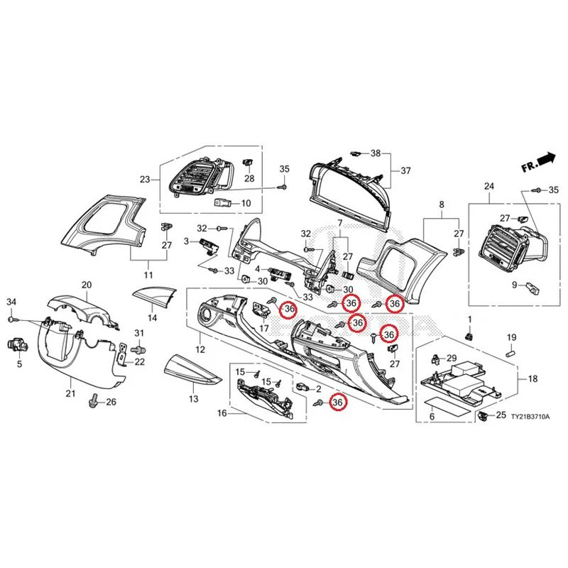[NEW] JDM HONDA LEGEND HYBRID KC2 2016 Instrument panel garnish (driver side) GENUINE OEM - Image 45