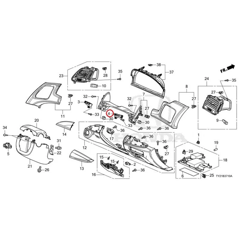 [NEW] JDM HONDA LEGEND HYBRID KC2 2016 Instrument panel garnish (driver side) GENUINE OEM - Image 5