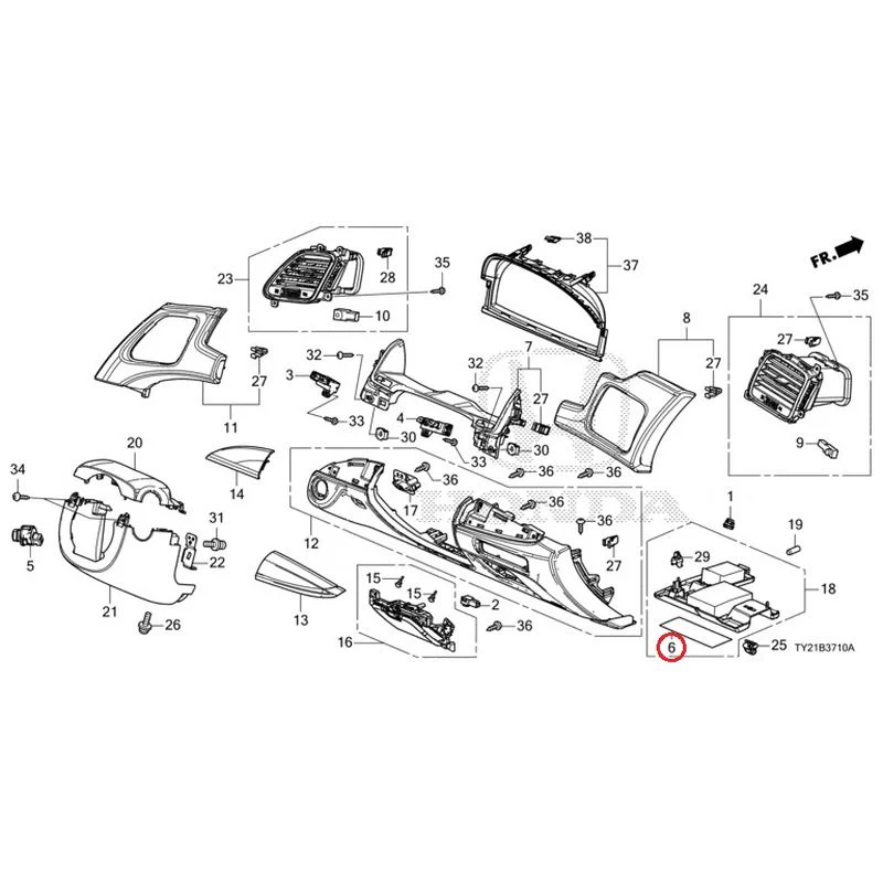 [NEW] JDM HONDA LEGEND HYBRID KC2 2016 Instrument panel garnish (driver side) GENUINE OEM - Image 7