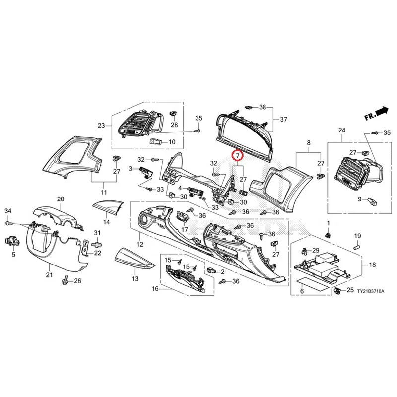 [NEW] JDM HONDA LEGEND HYBRID KC2 2016 Instrument panel garnish (driver side) GENUINE OEM - Image 8