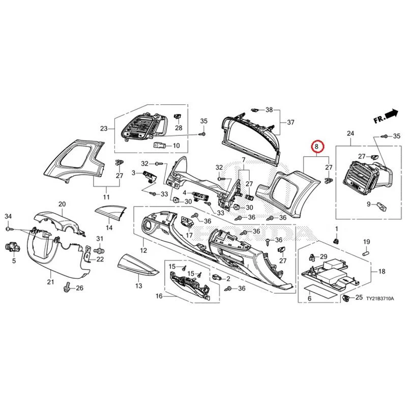 [NEW] JDM HONDA LEGEND HYBRID KC2 2016 Instrument panel garnish (driver side) GENUINE OEM - Image 9
